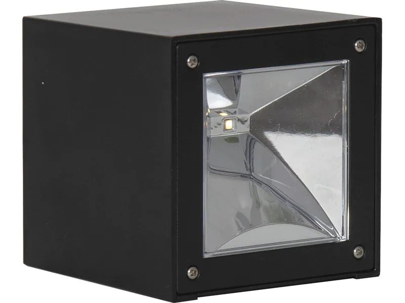 Star Trading Wandleuchte Solar Wally Cube, Schwarz