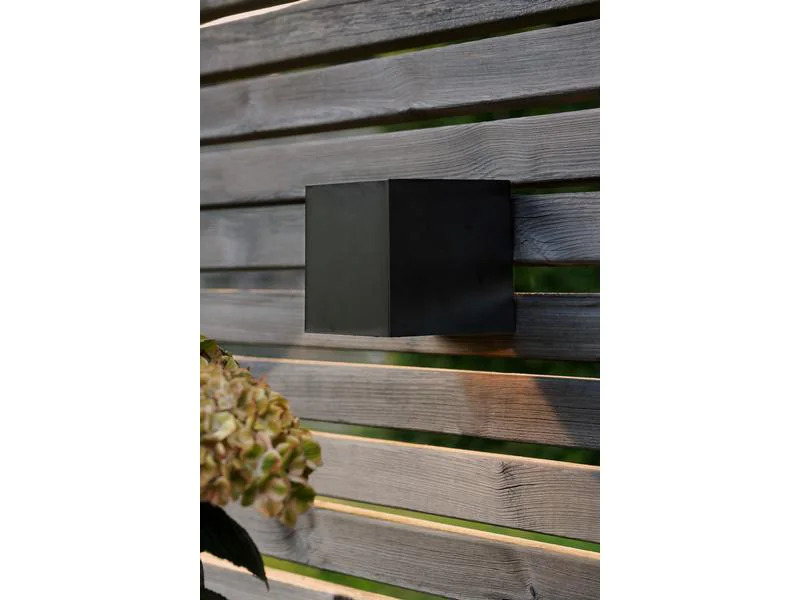Star Trading Wandleuchte Solar Wally Cube, Schwarz