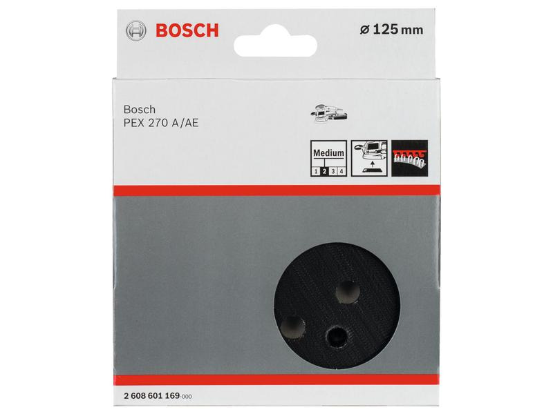 Bosch Professional Schleifteller mittelhart, 12.5 cm mit Befestigungsset