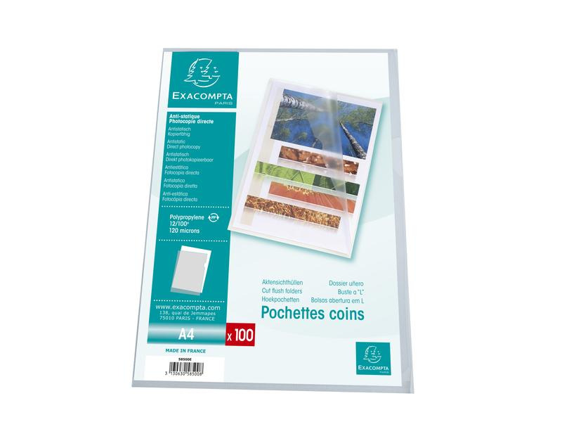 Exacompta Sichthülle A4, 100 Stück, Transparent