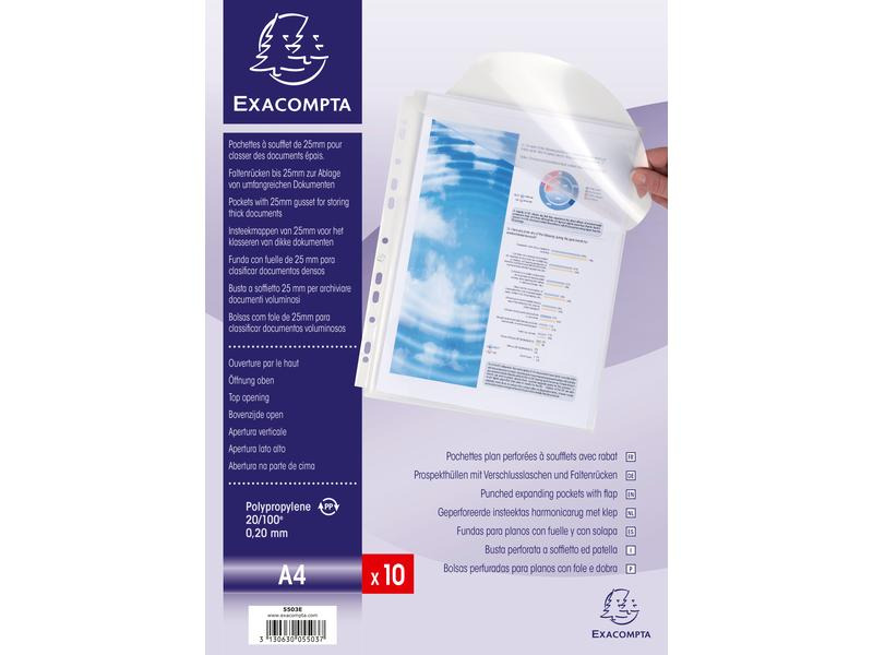 Exacompta Zeigetasche Känguruh A4, Transparent
