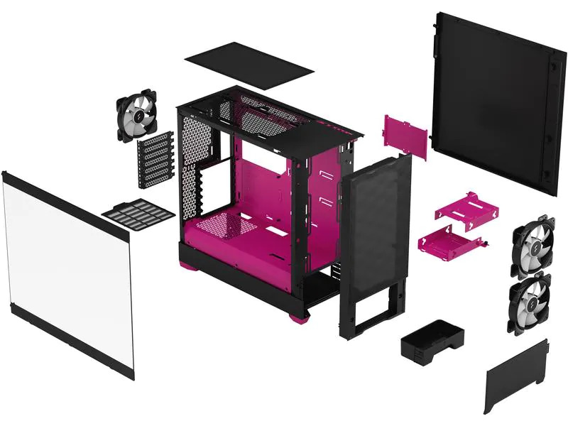 Fractal Design PC-Gehäuse Pop Air RGB TG Magenta