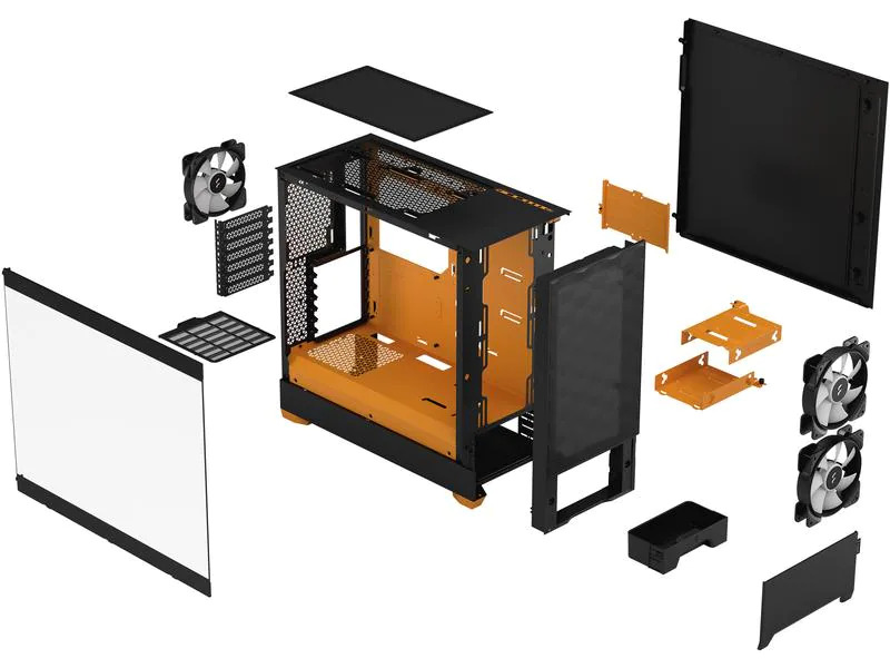 Fractal Design PC-Gehäuse Pop Air RGB TG Orange