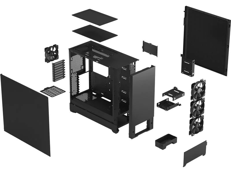 Fractal Design PC-Gehäuse Pop XL Silent Solid Schwarz