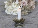 Chic Antique Kerzenhalter mit Blatt messingfarben