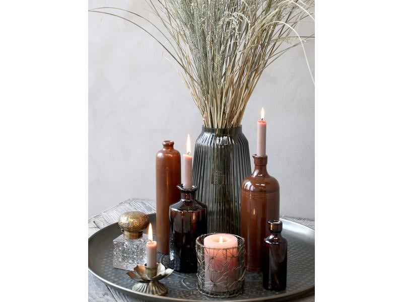 Chic Antique Kerzenhalter mit Blatt messingfarben