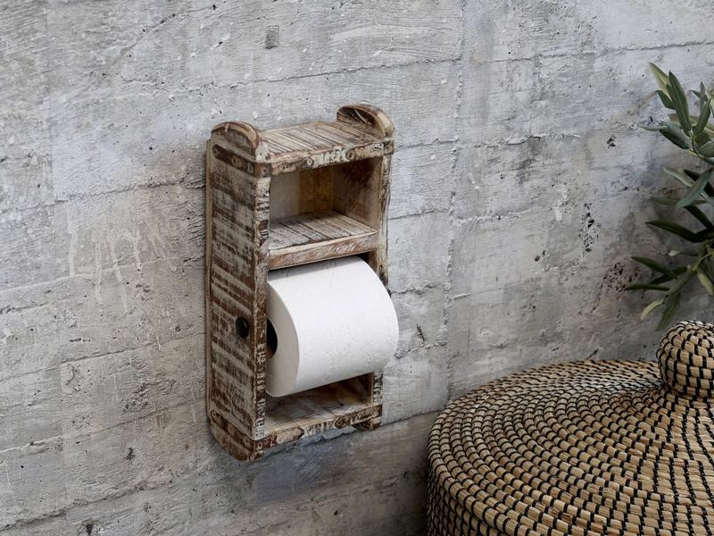 Chic Antique Toilettenpapierhalterung in Backsteinform Weiss
