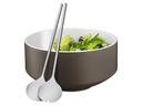 WMF Salatschüssel-Set Moto mit Besteck 26 cm, Grau