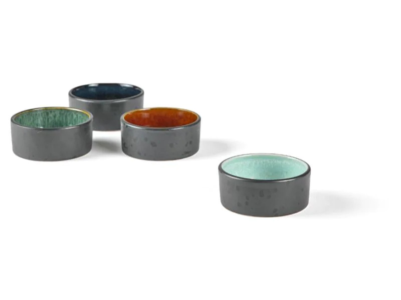 Bitz Schale Ø 7.5 cm 4 Stück, Schwarz/Mehrfarbig