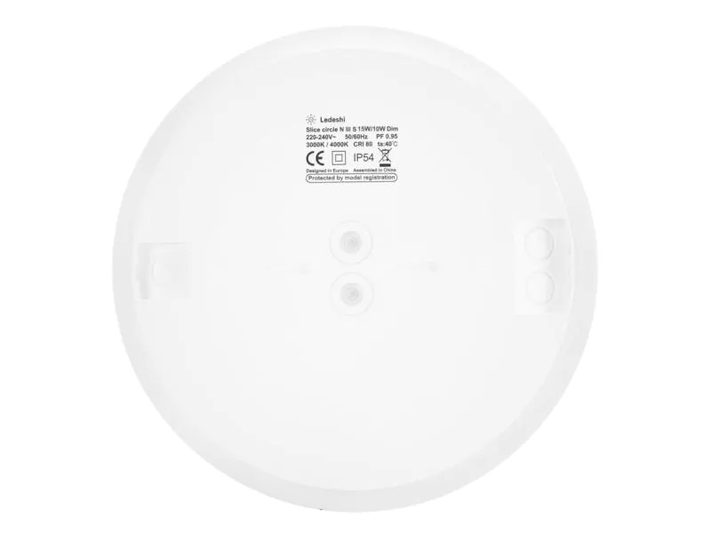 Ledeshi Aufbauleuchte SLICE CIRCLE N II 10/15W 3000/4000K Weiss