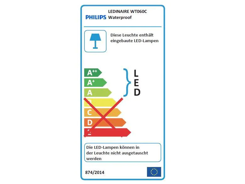 Philips Professional Feuchtraumleuchte Ledinaire 840 PSU L1200 20W