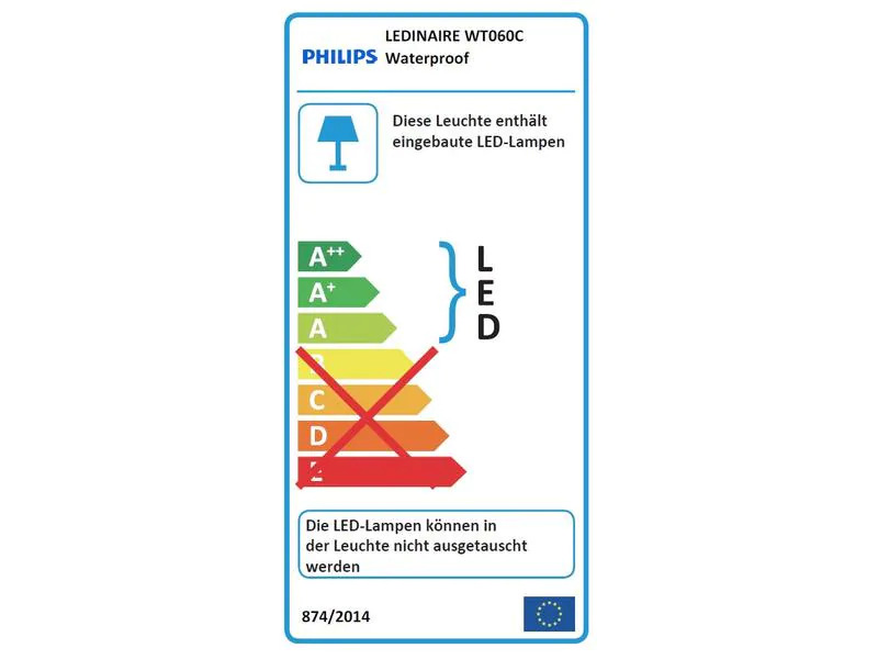 Philips Professional Feuchtraumleuchte WT060C LED36S/840 PSU TW1 L1200