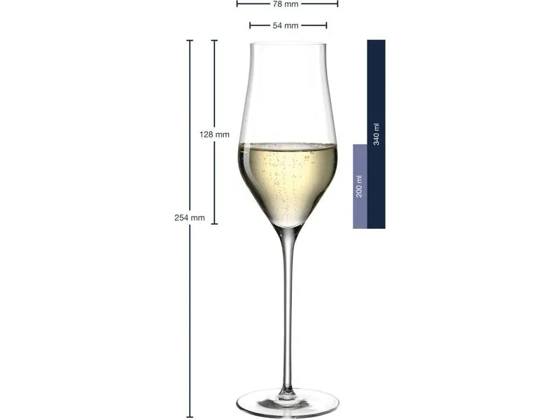 Leonardo Champagnerglas Brunelli 340 ml, 6 Stück, Transparent