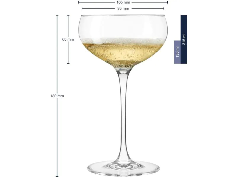 Leonardo Sektglas Cheers 315 ml, 6 Stück, Transparent 