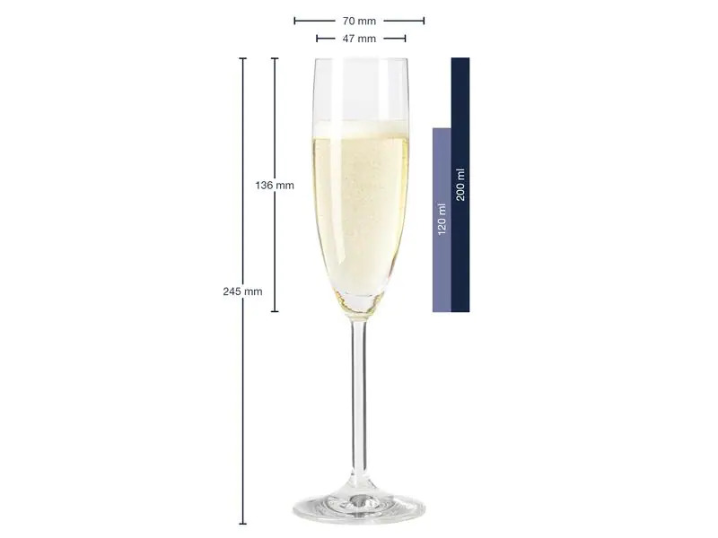 Leonardo Sektglas Daily 200 ml, 6 Stück, Transparent 