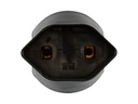 Max Hauri Adapterstecker Schuko Stecker zu T21 Buchse Schwarz
