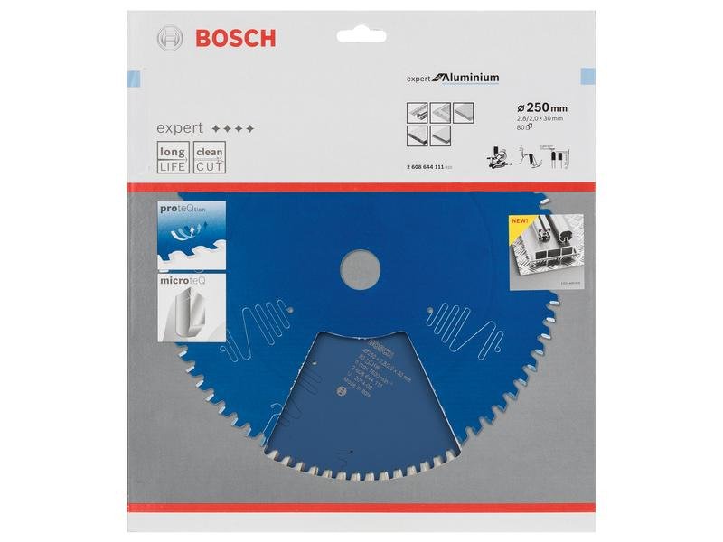 Bosch Professional Kreissägeblatt Expert Aluminium, 25 cm x 3 cm x 0.28 cm, 80