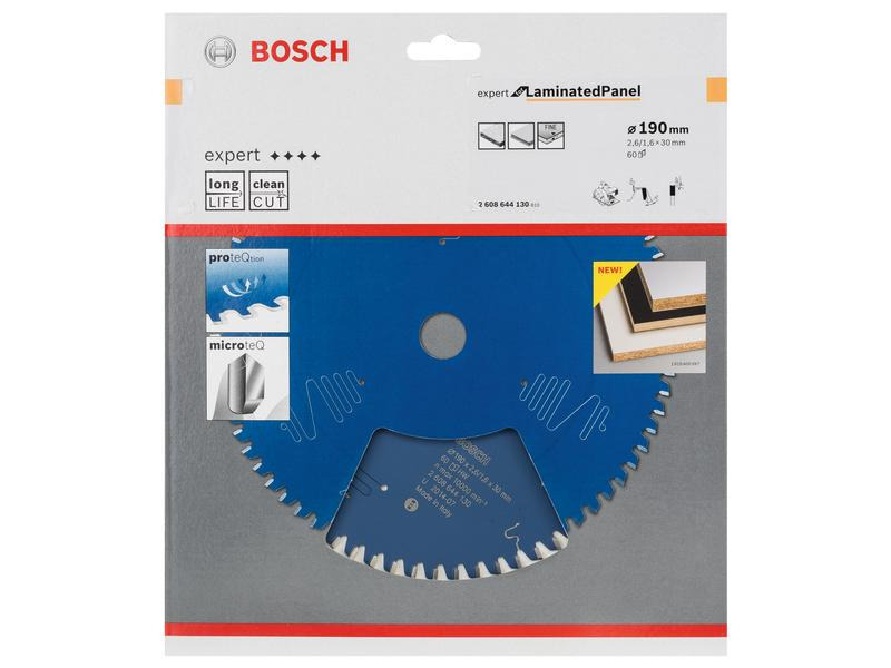 Bosch Professional Kreissägeblatt Expert Laminated Panel, 19 x 3 x 0.26 cm, 60