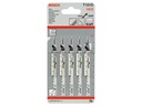 Bosch Professional Stichsägeblätter-Set T 101 D Clean for Wood, 5-teilig