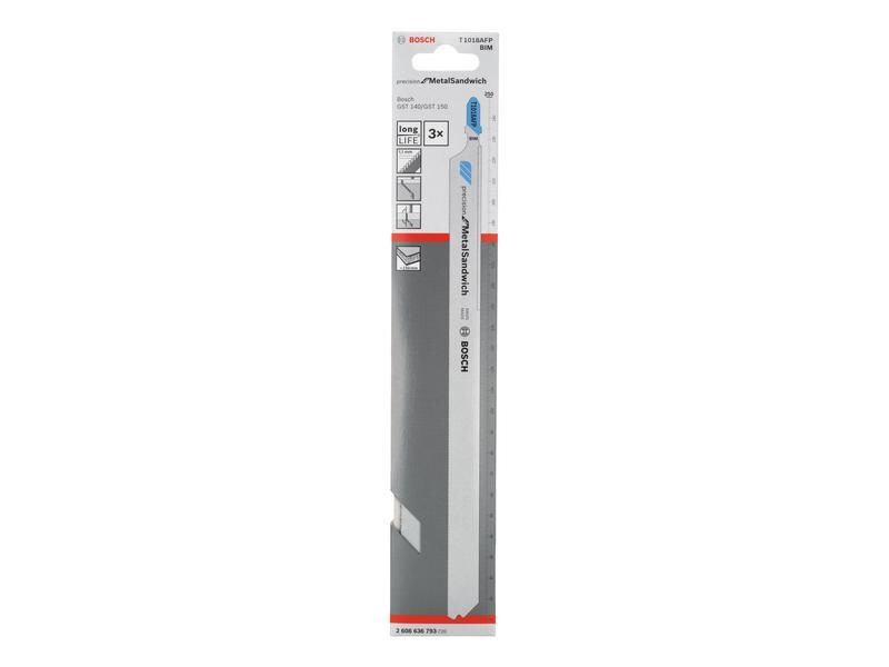 Bosch Professional Stichsägeblätter-Set T 1018 AFP Metal-Sandwich, 3-teilig