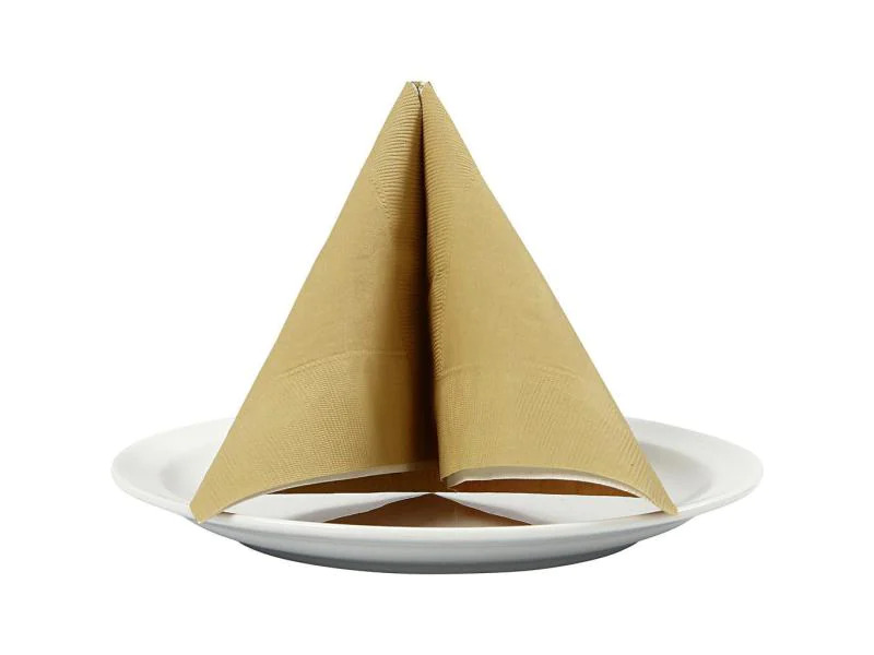 Creativ Company Papierservietten 40 cm x 40 cm, 20 Stück, Gold