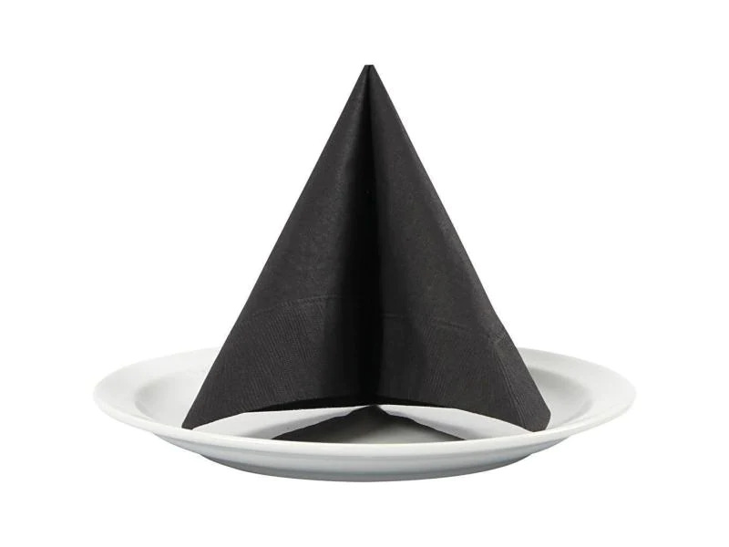 Creativ Company Papierservietten Schwarz 33 cm x 33 cm, 20 Stück, Schwarz