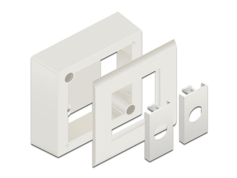 Delock Easy 45 Aufputzgehäuse 82 x 82 mm Weiss