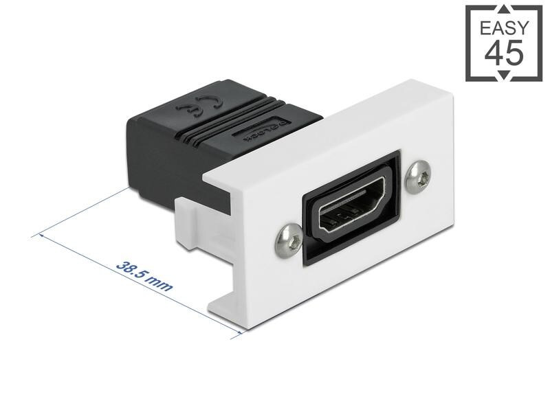 Delock Easy 45 HDMI Modul gerade 22.5 x 45 mm HDMI - HDMI