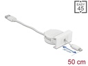 Delock Easy 45 Modul USB 2.0 Ausrollkabel USB A - Lightning 0.5 m