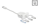 Delock Easy 45 Modul USB A - Lightning/Micro-USB B/USB C 0.5 m