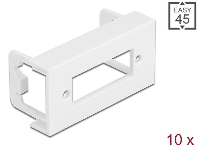 Delock Easy 45 Modulblende Rechteck-Ausschnitt 10 Stück, Weiss