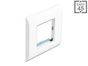 Delock Easy 45 Modulträger mit Abdeckrahmen 80 x 80 mm, Weiss