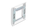 Delock Easy 45 Modulträger mit Abdeckrahmen 80 x 80 mm, Weiss