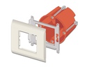 Delock Easy 45 Modulträger mit Abdeckrahmen 80 x 80 mm, Weiss
