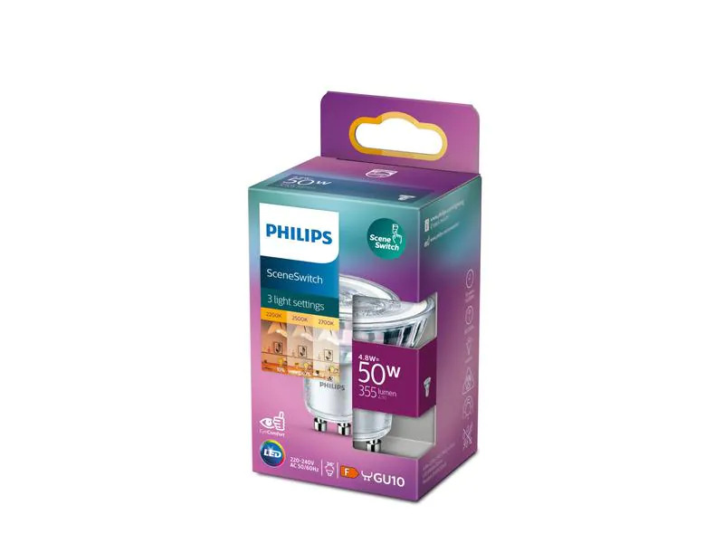 Philips Lampe 1.5 - 3.5 - 4.8 W (50 W) GU10 Warmweiss