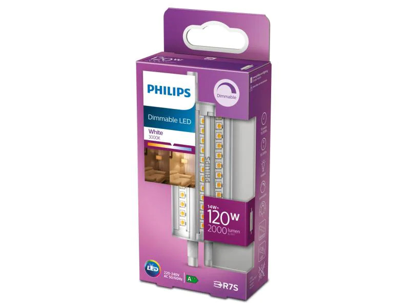 Philips Lampe 14 W  (120 W) R7S Weiss/Warmweiss