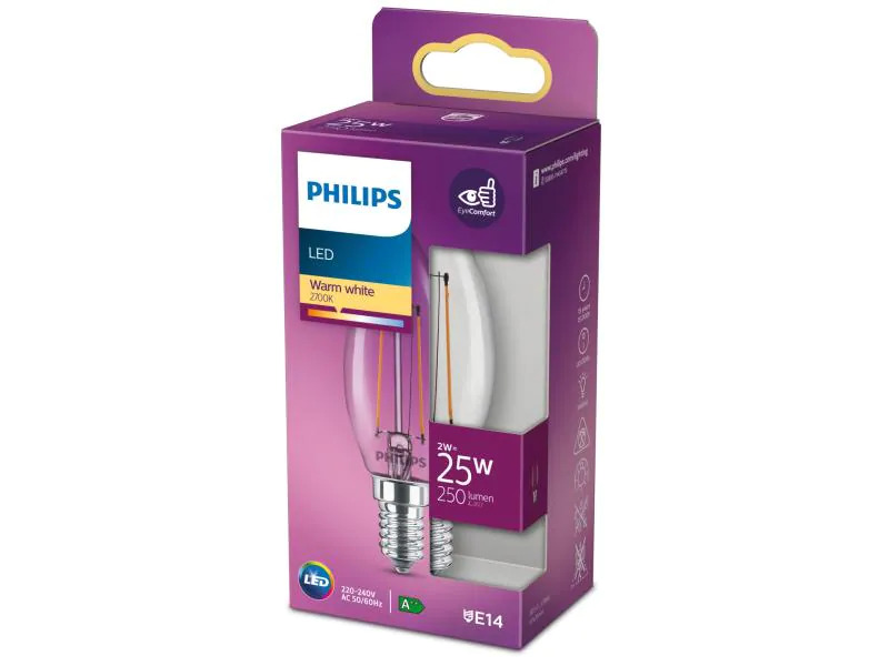 Philips Lampe 2 W (25 W) E14 Warmweiss