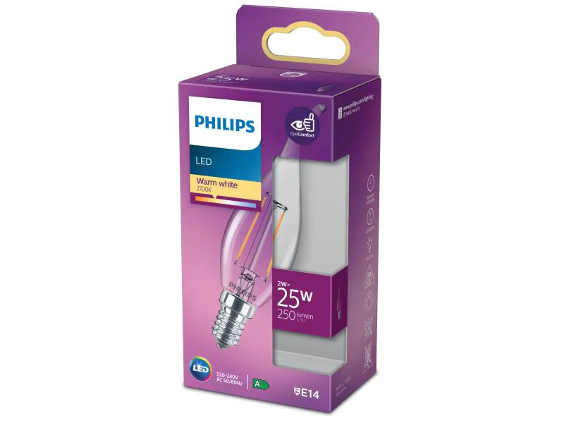 Philips Lampe 2 W (25 W) E14 Warmweiss