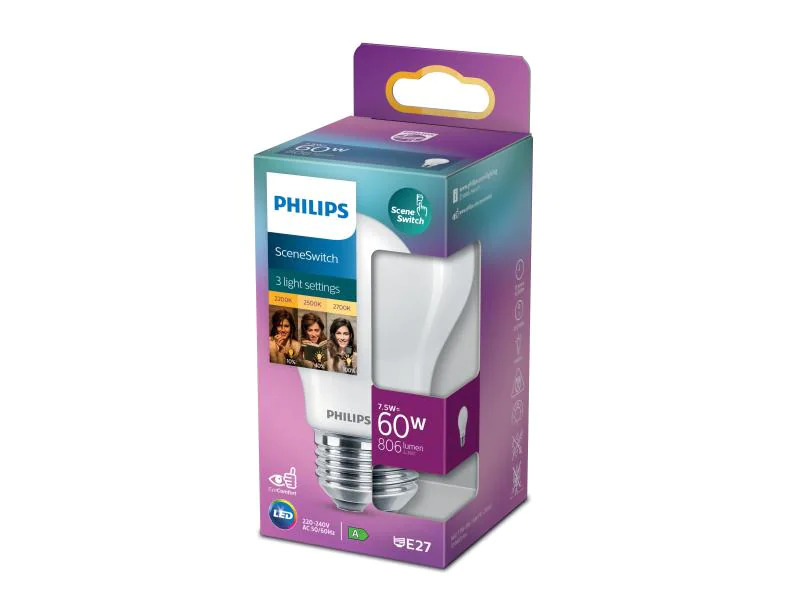 Philips Lampe 2 W bis 8 W (60 W) E27 variable Farbtemperatur