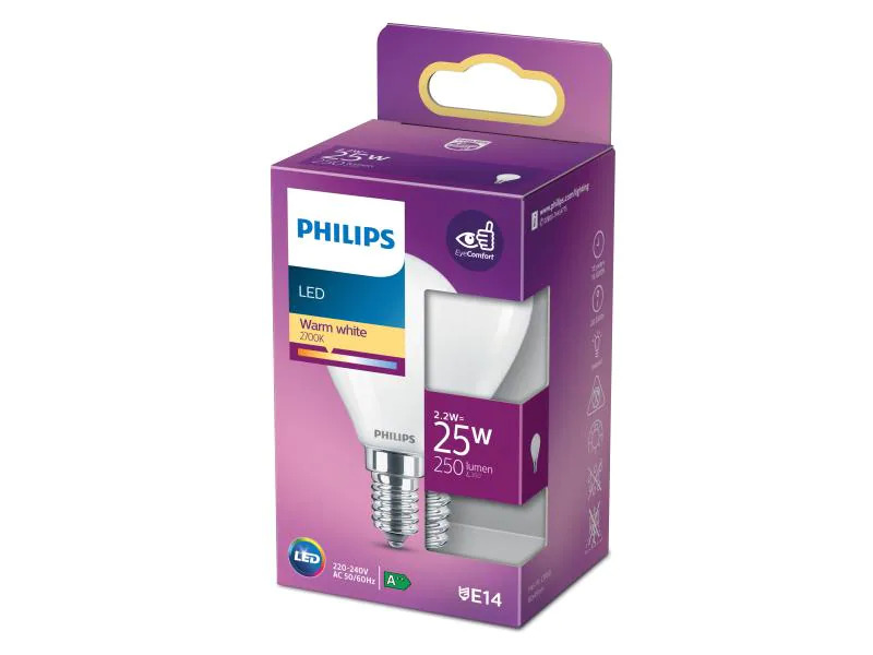 Philips Lampe 2.2 W (25 W) E14 Warmweiss