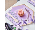 Rico Design Papierservietten Leo 33 cm x 33 cm, 20 Stück, Violette/Grün