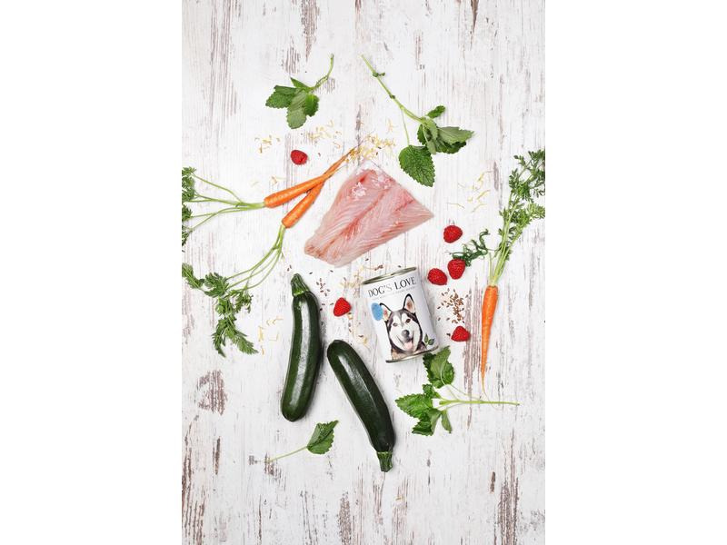 Dog's Love Nassfutter Adult Fisch, 6 x 400 g