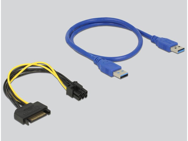 Delock PCI-E Riser Karte Crypto Mining PCIe x1 auf x16