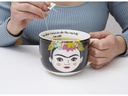 Kikkerland Teetasse Frida 411 ml , 1 Stück, Schwarz/Weiss