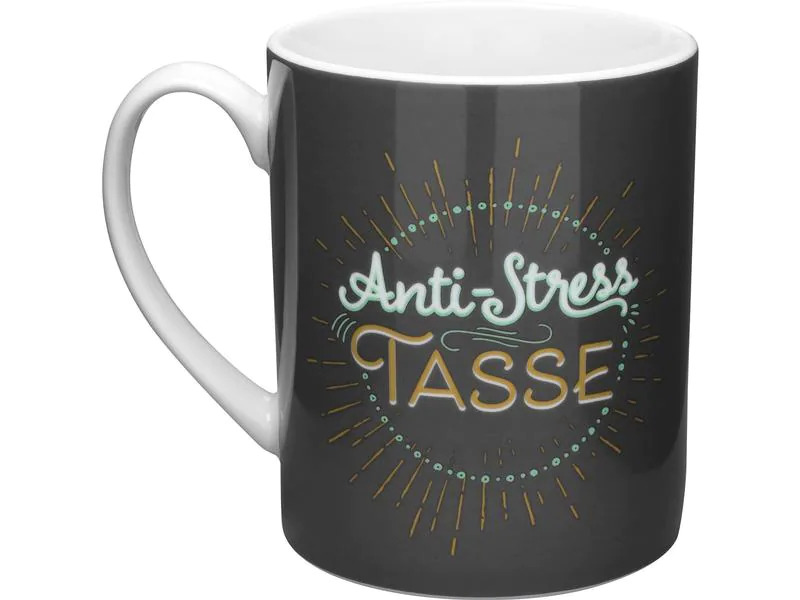 Sheepworld Kaffeetasse Anti-Stress 600 ml , 1 Stück, Schwarz