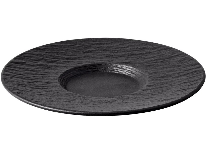 Villeroy &amp; Boch Unterteller Manufacture Rock 6 Stück, Schwarz