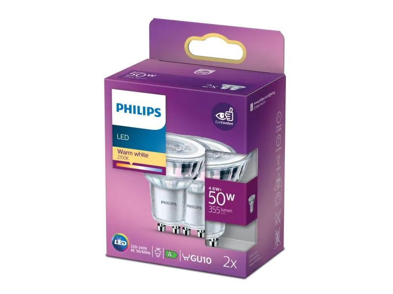 Philips Lampe 4.6 W (50 W) GU10 Warmweiss