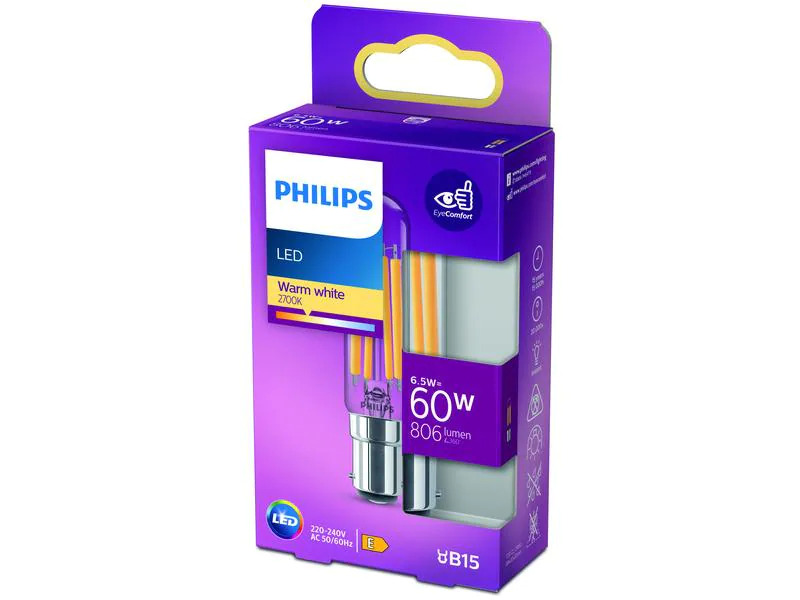 Philips Lampe 6.5 W (60 W) B15 Warmweiss