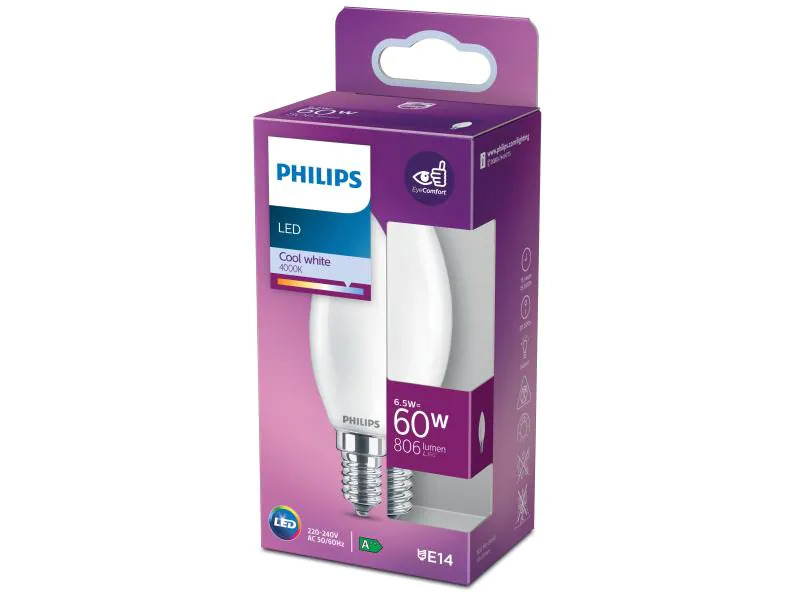 Philips Lampe 6.5 W (60 W) E14 Neutralweiss
