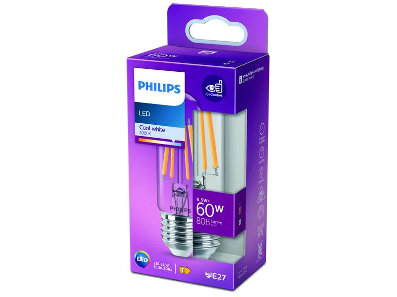 Philips Lampe 6.5 W (60 W) E27 Neutralweiss